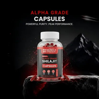 Alpha Grade Shilajit Capsules product packaging