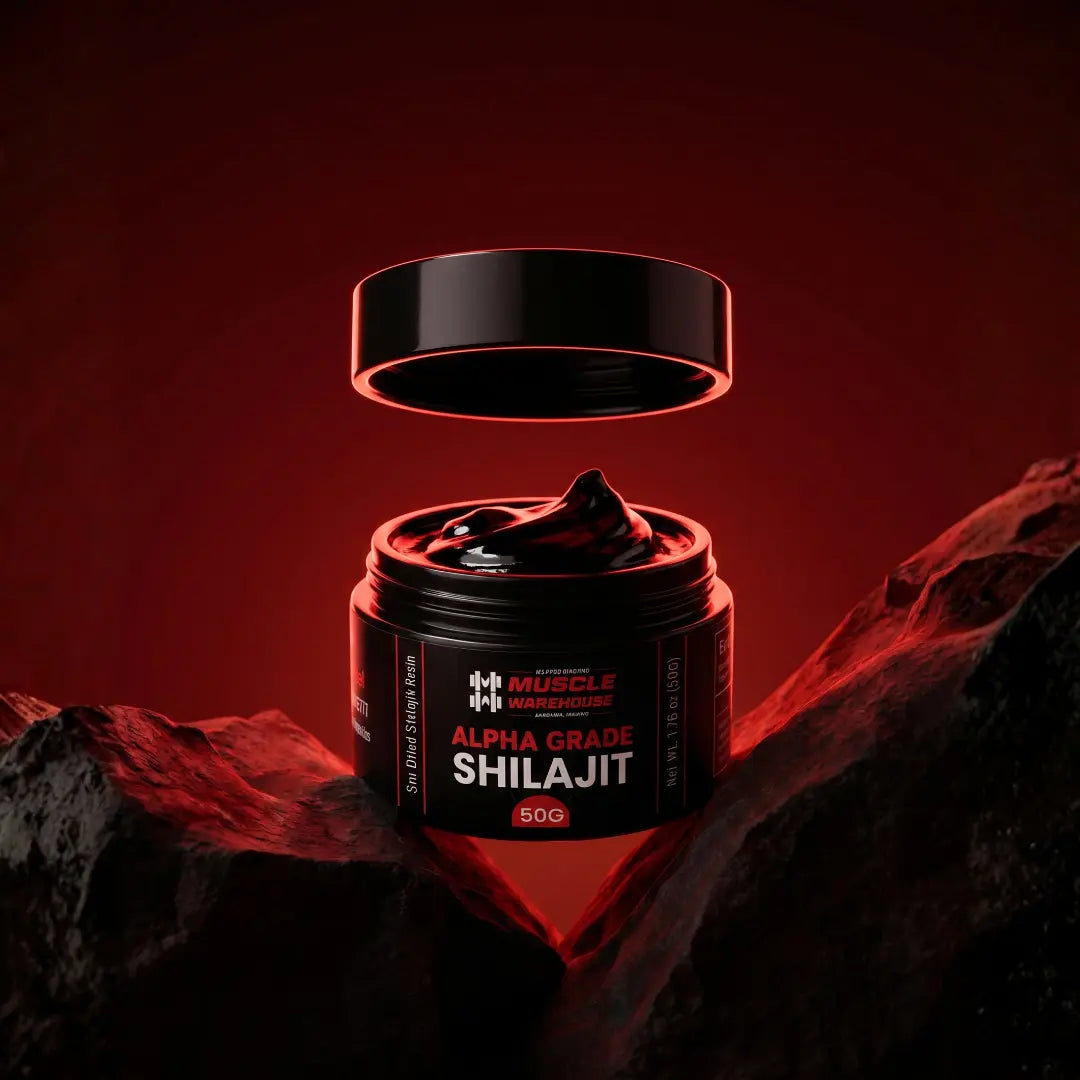 Alpha Grade Shilajit Resin 50g jar and packaging
