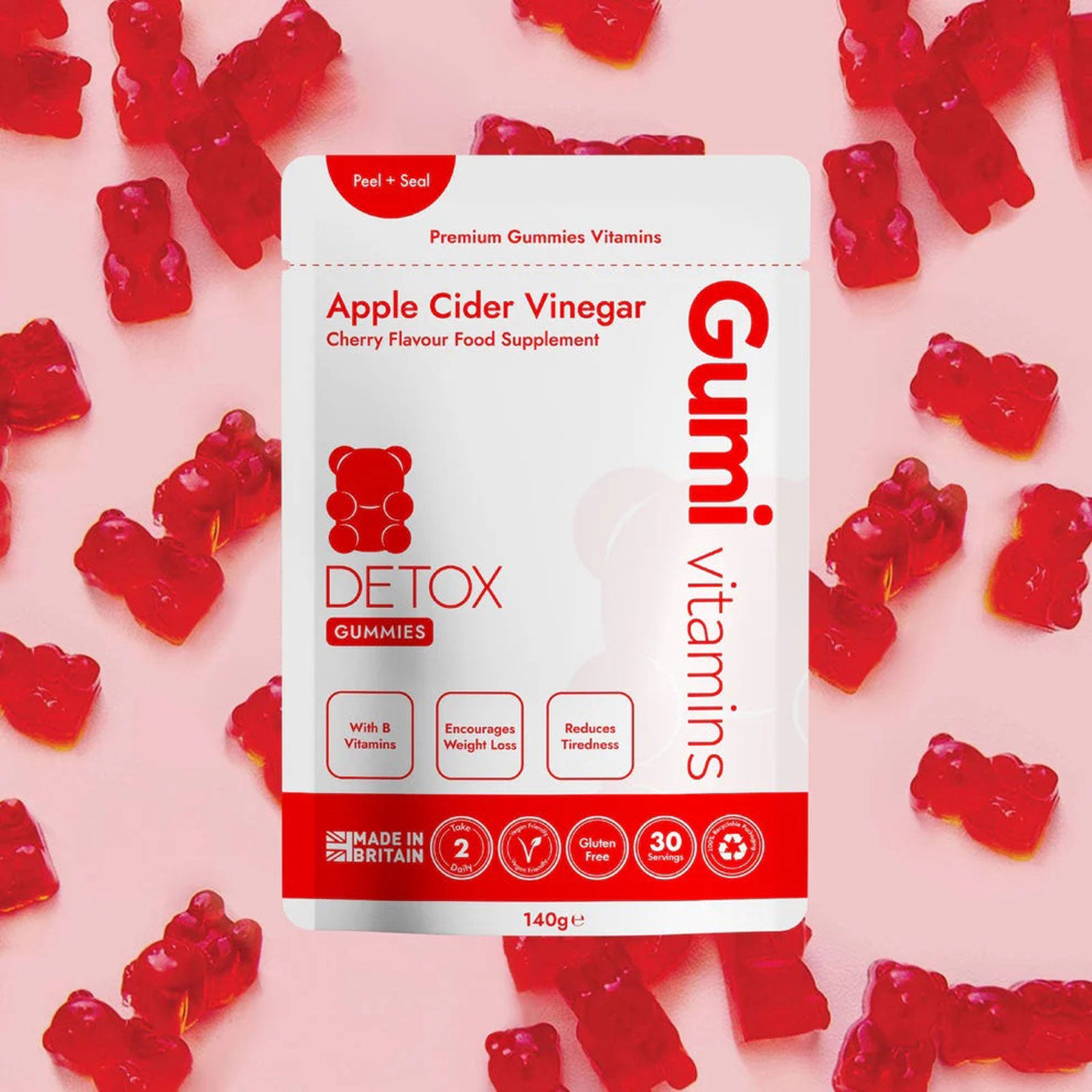 Gumi Vitamins Detox supplement facts and label panel
