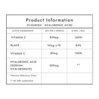 Gumi Vitamins Flourish hyaluronic acid gummies product information graphic
