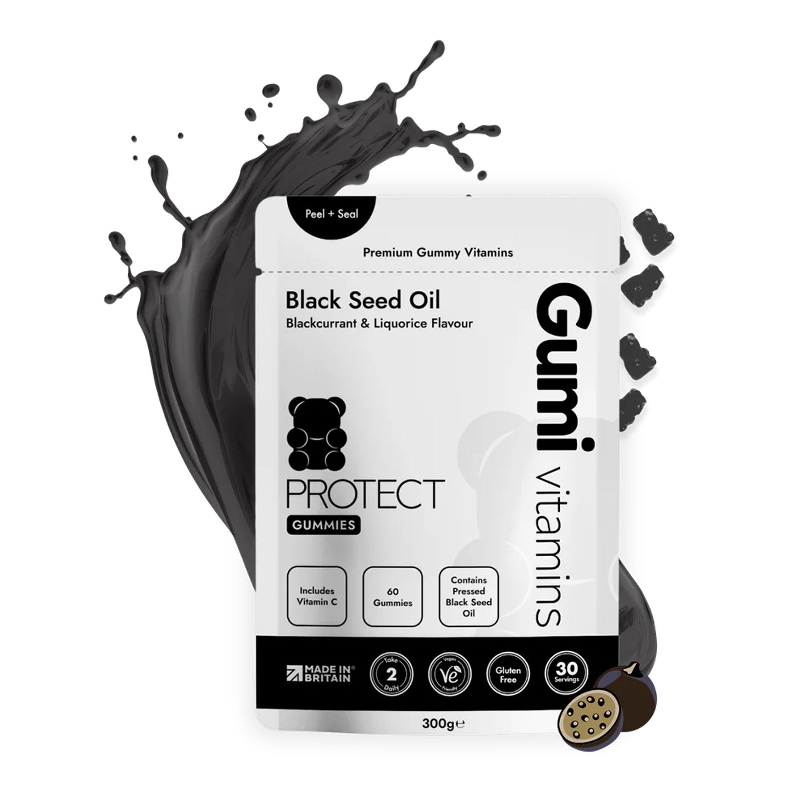 Gumi Vitamins Heal black seed oil ingredients and benefits information graphic