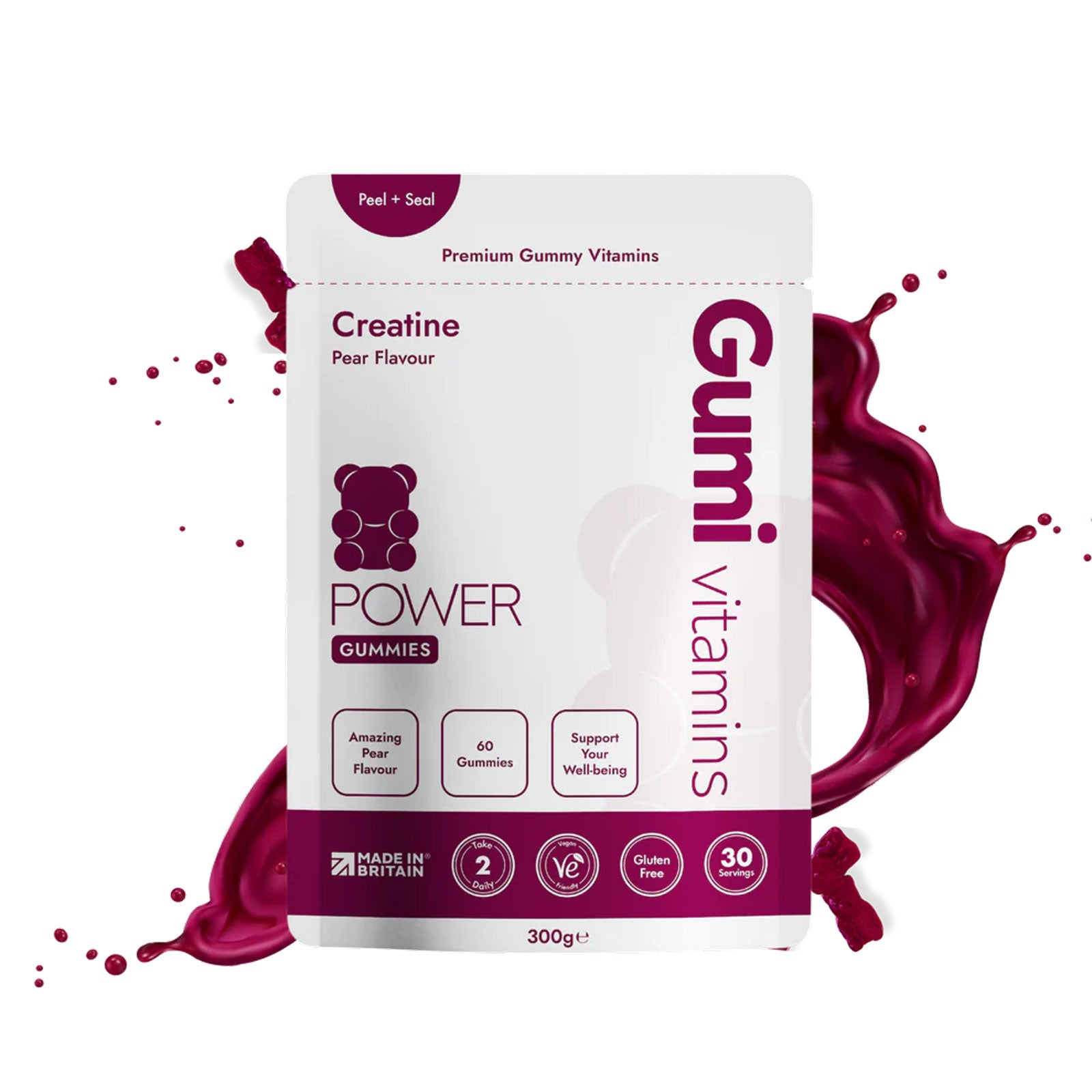 Gumi Vitamins Power creatine ingredients and benefits information graphic