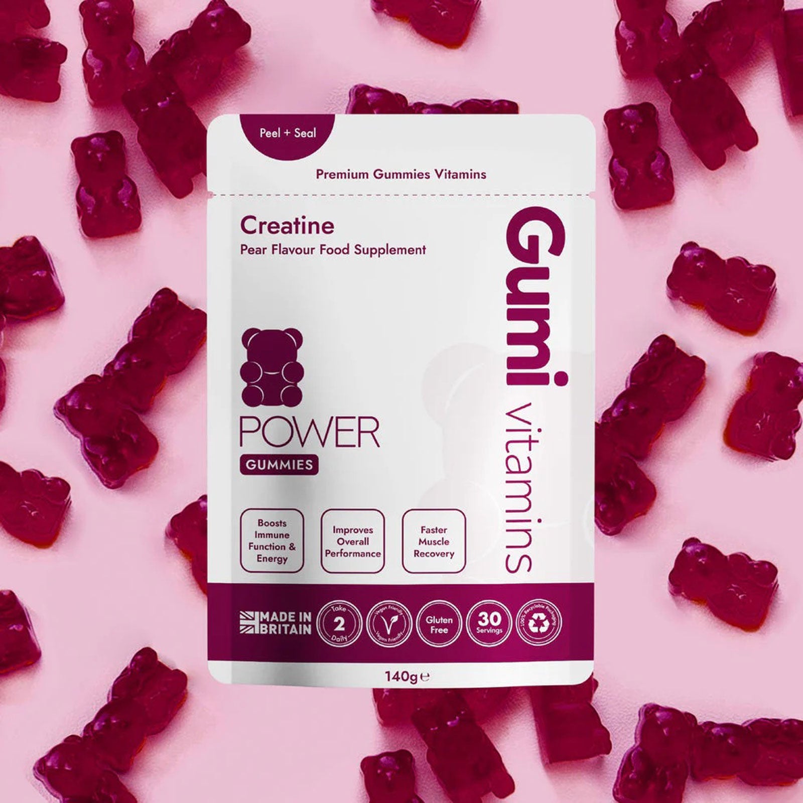 Gumi Vitamins Power supplement facts and label panel