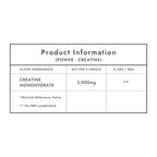 Gumi Vitamins Power creatine gummies product information graphic