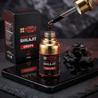 Shilajit liquid drops product information graphic