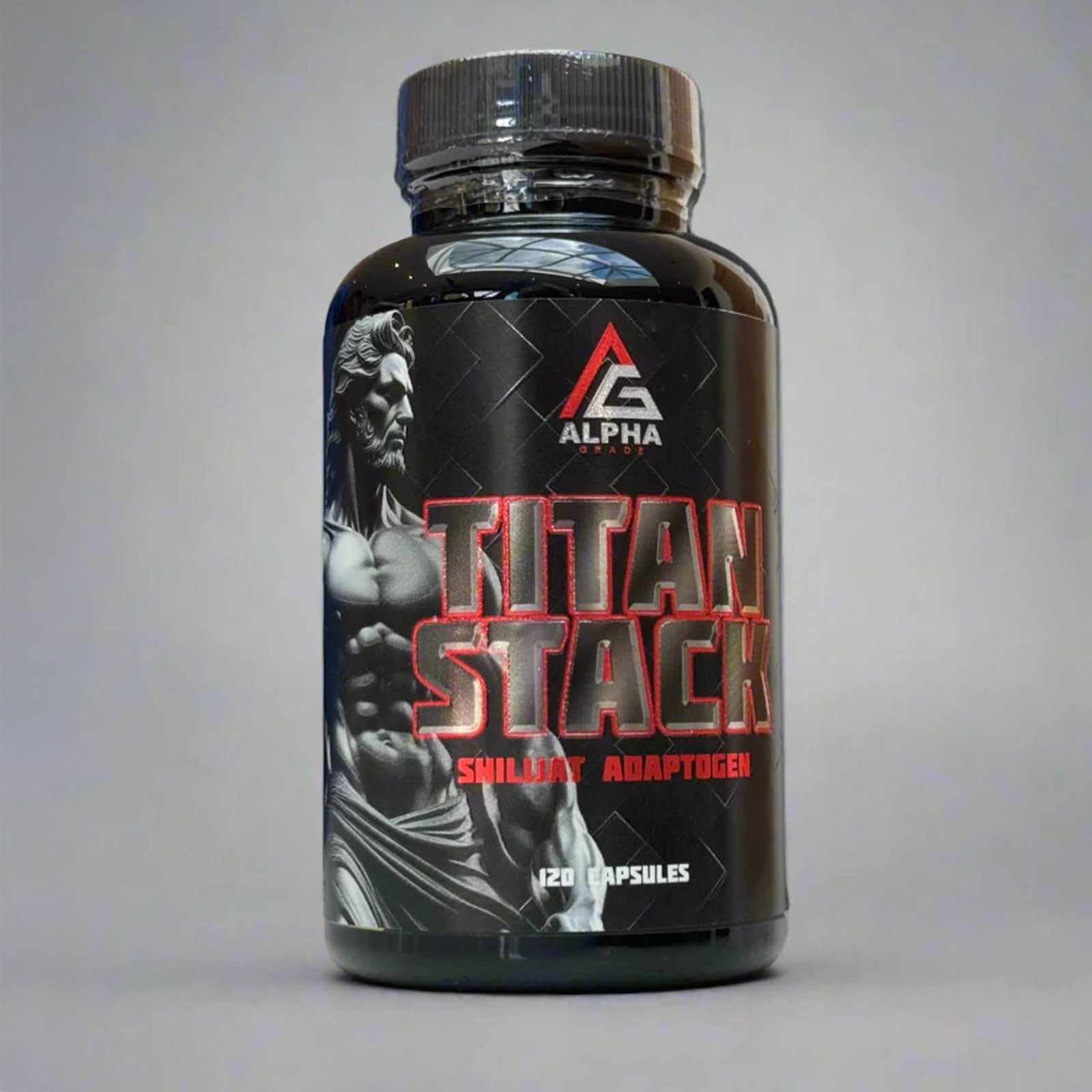 Titan Stack 120 capsules product jar and packaging