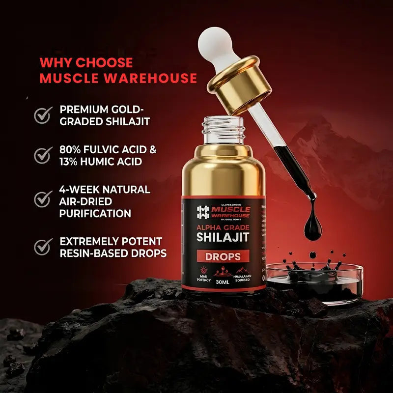 Shilajit Drops product quality information graphic