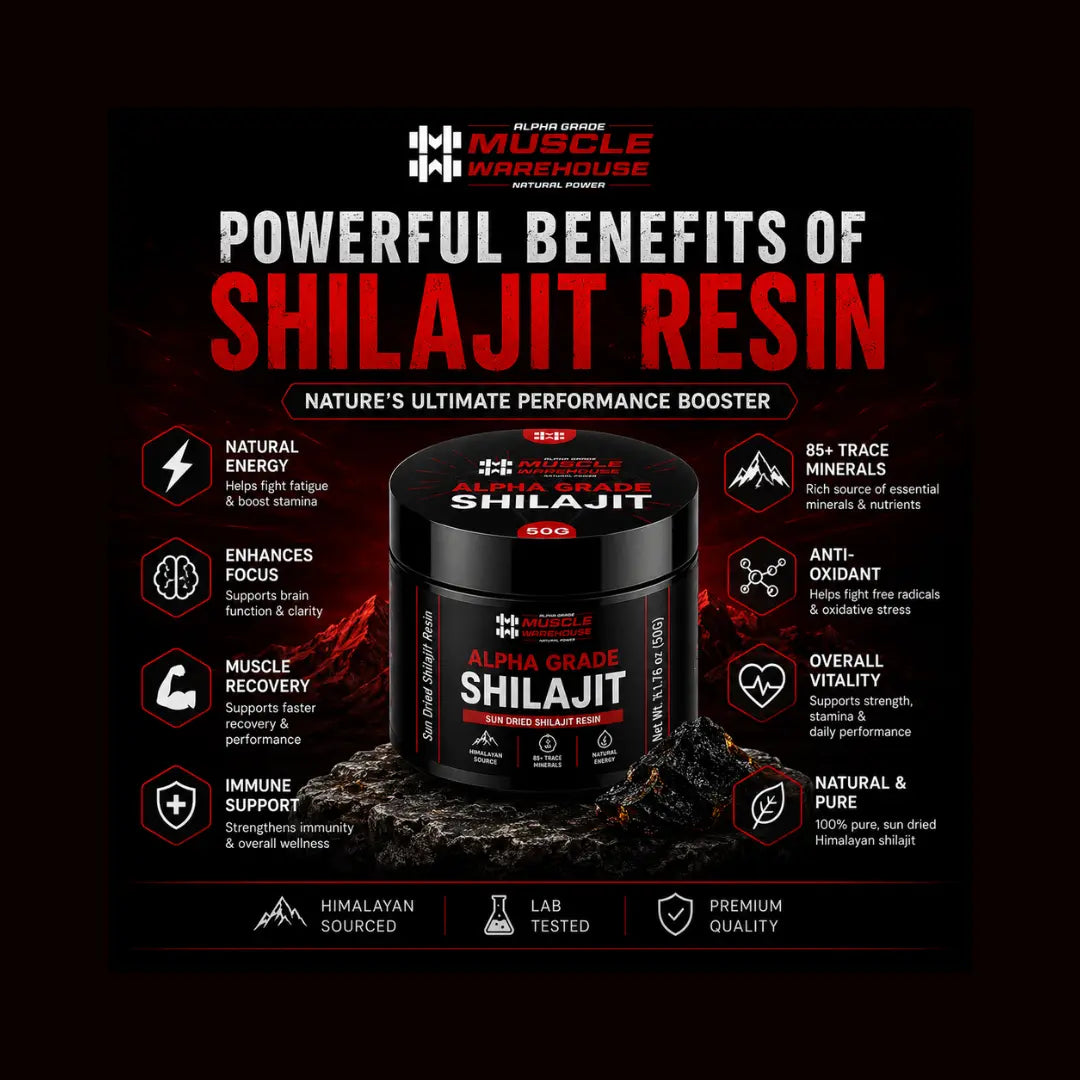 Himalayan Shilajit resin benefits information graphic