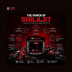 Shilajit resin quality and benefits information graphic