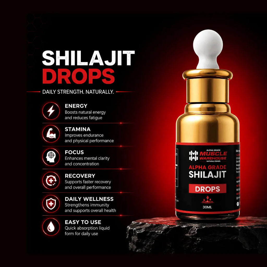 Shilajit liquid drops usage information graphic